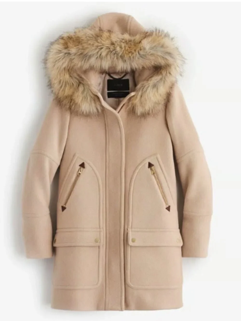 J Crew Stadium Parka in Blush - Size 6 Tall
